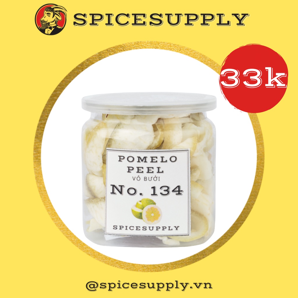 Pomelo Peel - Vỏ bưởi sấy dẻo siêu ngon nguyên chất tốt cho sức khỏe Hũ 70g