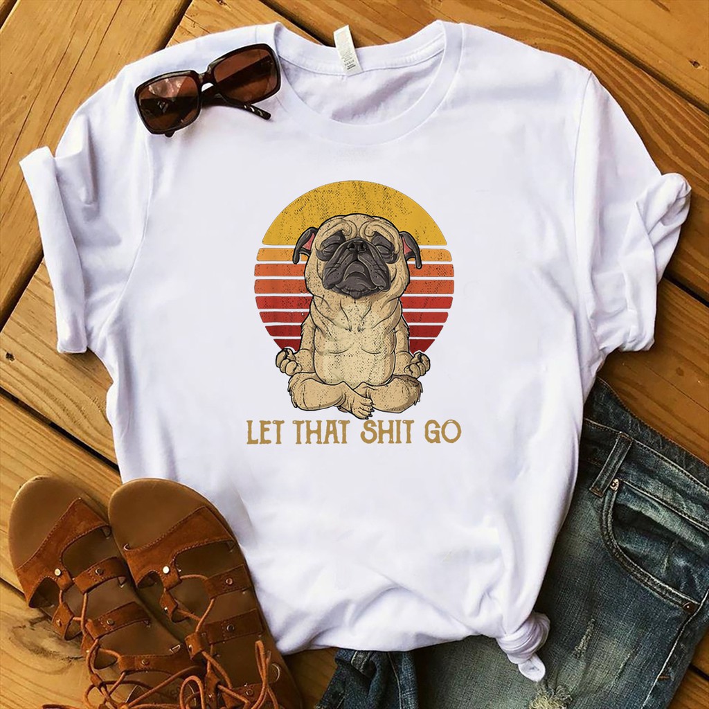 [ HOT ] Áo phông unisex pug - Áo thun in hình chó pug YOGA