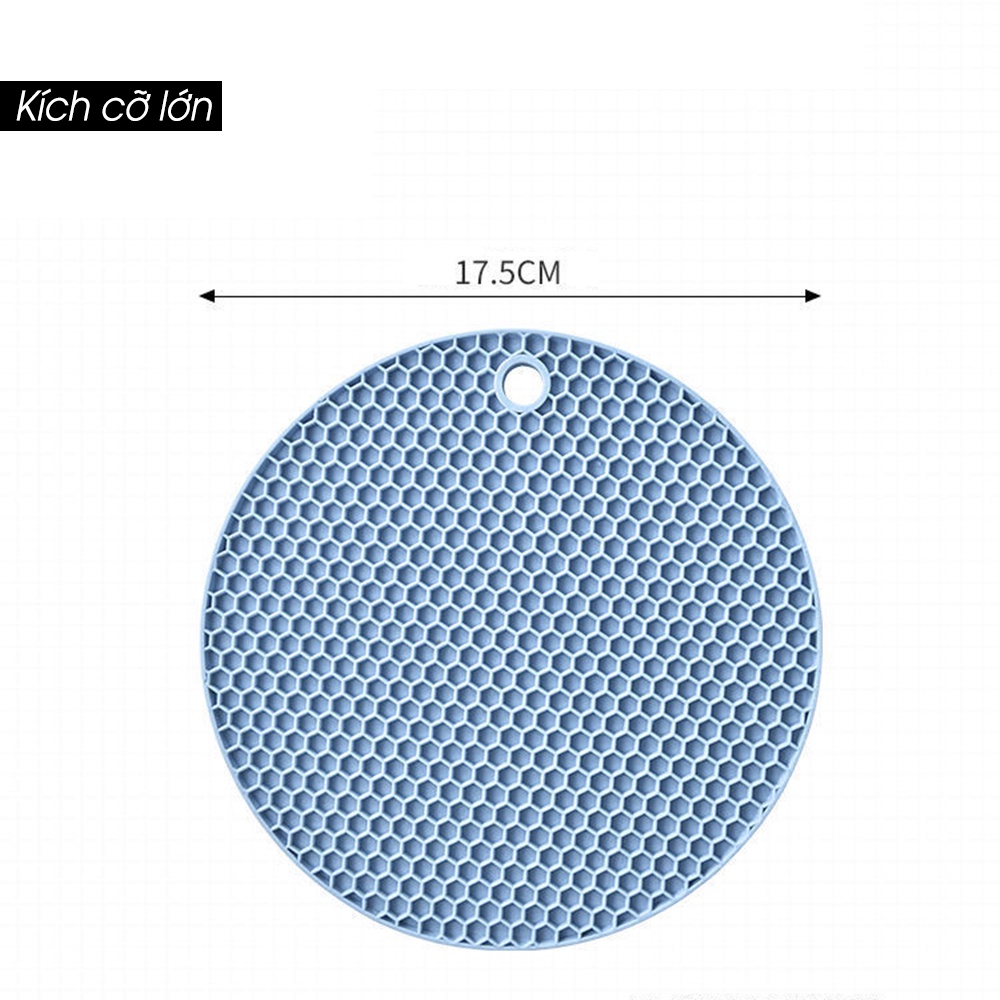 [Size To] Miếng lót nồi đế lót nồi ly cốc chén bát đĩa cách nhiệt bằng silicon chống trượt hình tròn