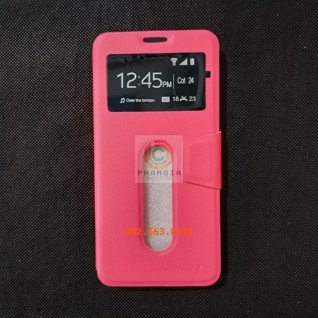 Bao da Vivo Y81 , vivo y83 (vivo 1808) có đồng hồ xem giờ, chất liệu da sang trọng