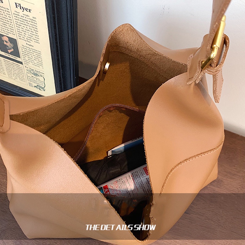 Túi Xách Da PU Sức Chứa Lớn Phong Cách Cổ Điển