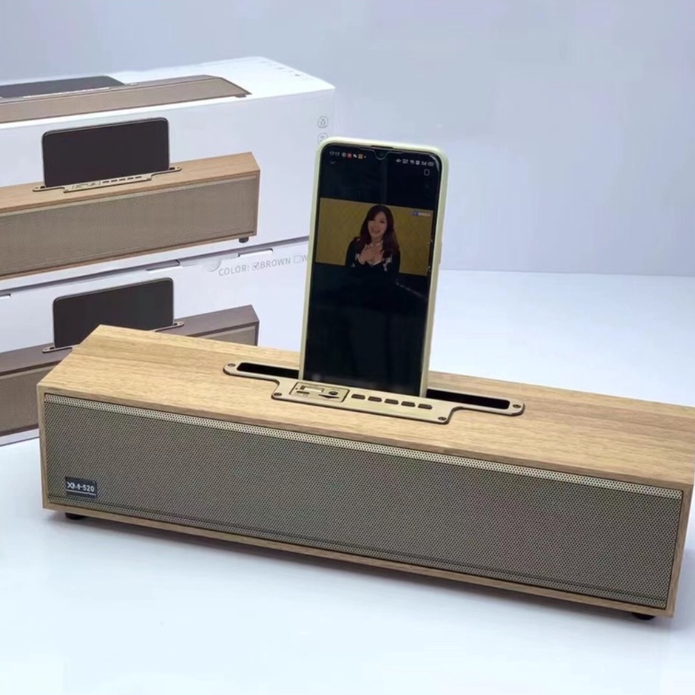 Loa Bluetooth XM-520 Vỏ Gỗ - Âm Thanh Sống Động, Bass Cực Mạnh, Độ Tương Thích Cao, Thiết Kế Sang Trọng, Decor Nội Thất