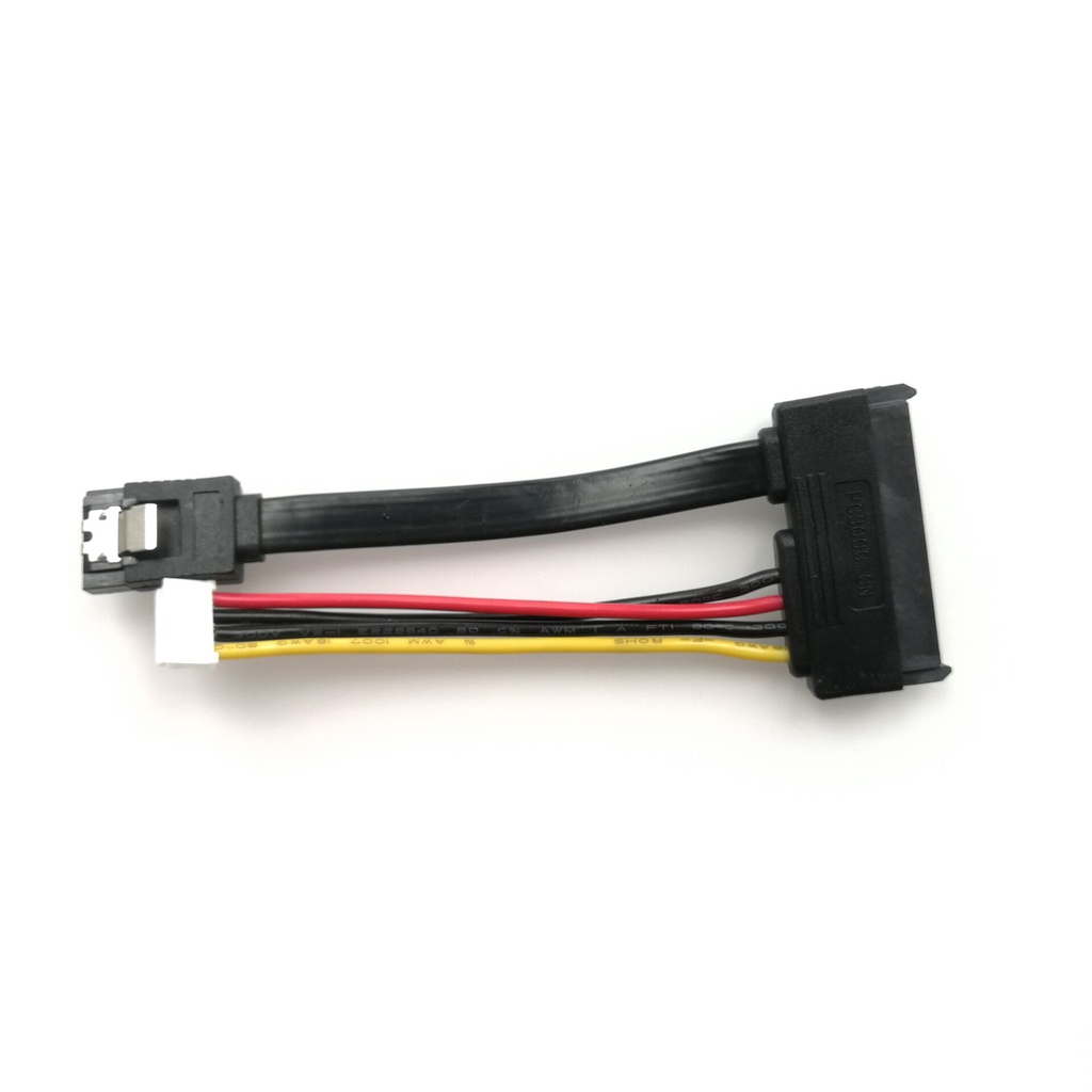 Dây Cáp Dữ Liệu Ổ Cứng SATA 7 + 15 22pin 4pin 2 Trong 1 Cho Htp Ht Pc HIN MINI ITX 10cm