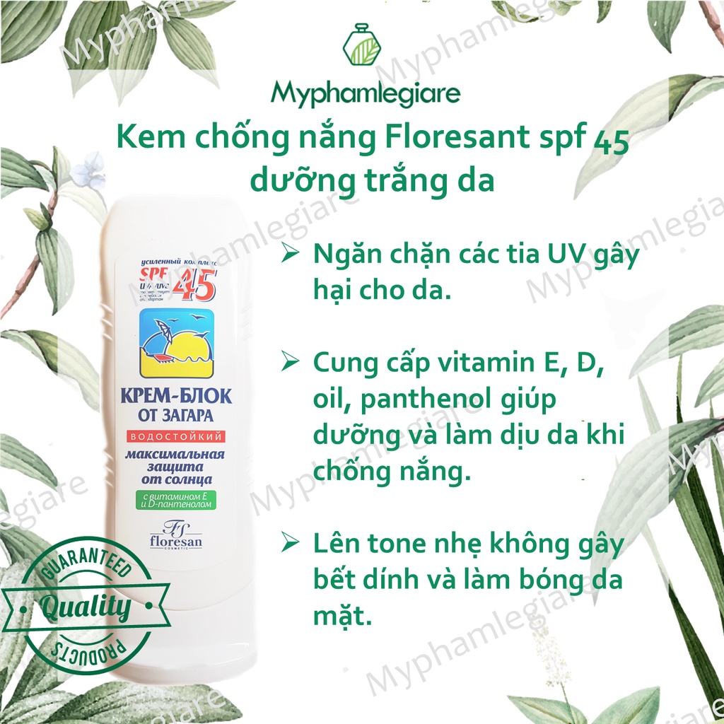 KEM CHỐNG NẮNG FLORESANT SPF 45 (trắng)