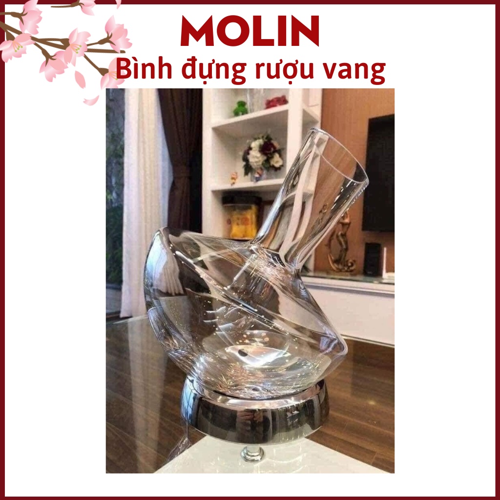 Bình đựng rượu vang WMF Weinkaraffe Jette 0,75L kèm đế [Hàng chính hãng]