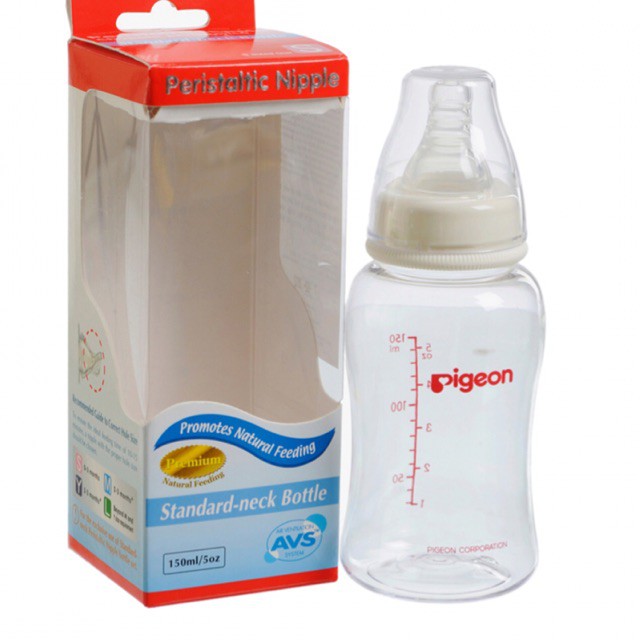 Bình sữa pigeon cổ hẹp dung tích 180ml, 250ml
