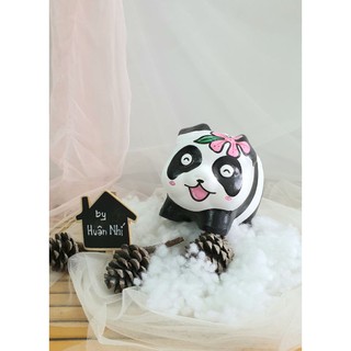 Heo đất handmade - panda