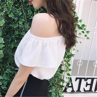 ÁO TRẮNG LỆCH VAI + CHÂN VÁY