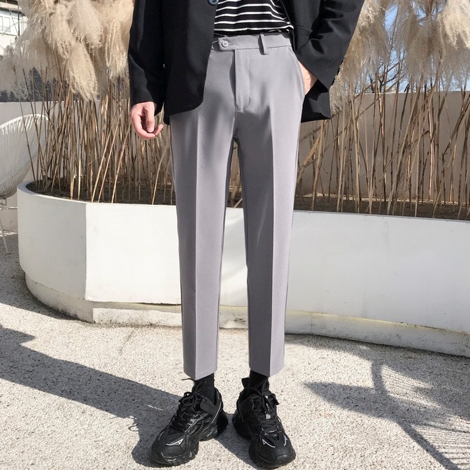 Quần Tây Nam - Quân Âu Nam Đen Hàn Quốc Công Sở Giá Rẻ Dáng Ôm Chuẩn Vải Co Giãn Không Nhăn Hori