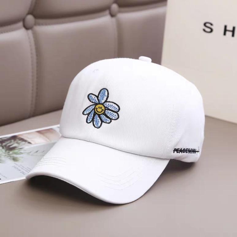 Nón Kết Mũ Lưỡi Trai Thời Trang Nam Nữ Hot Trend hoa cúc thần tượng