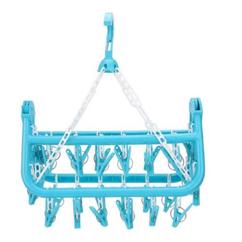 Móc chùm phơi quần áo trẻ em, có 32 kẹp phơi gấp gọn