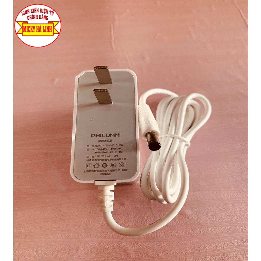 [Chính Hãng] Nguồn Adapter 12V PHICOMM CHÍNH HÃNG 12V-1.5A - Sử dụng cho các nguồn đầu thu kỹ thuật số, nguồn camera