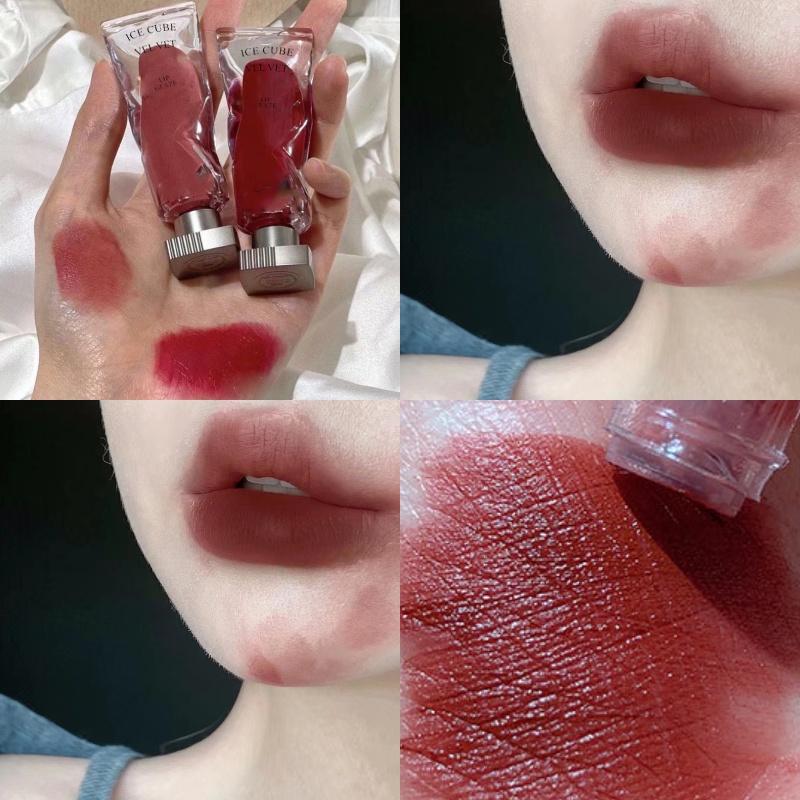 Son Bóng 6 Màu Tùy Chọn Dưỡng Ẩm Chống Nước Không Dính Cốc Tiện Dụng