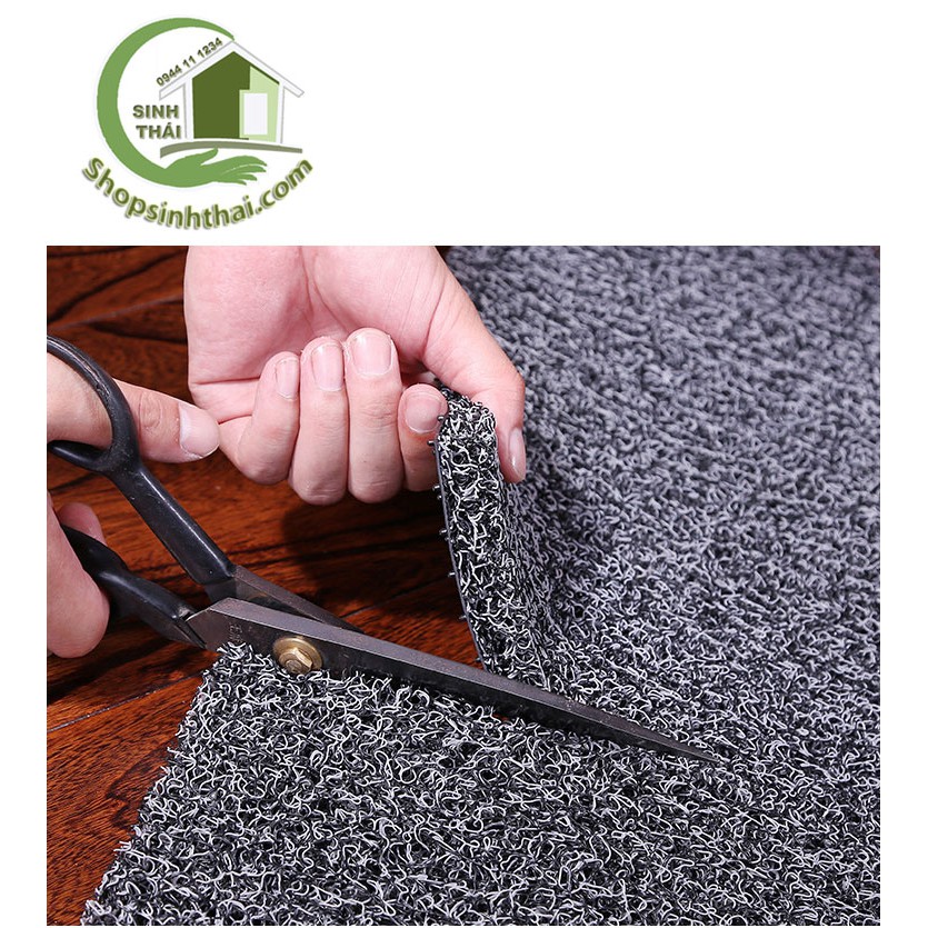 Thảm nhựa rối sợi mì tôm - thảm rối surem lót sàn chống trơn trượt màu xám -