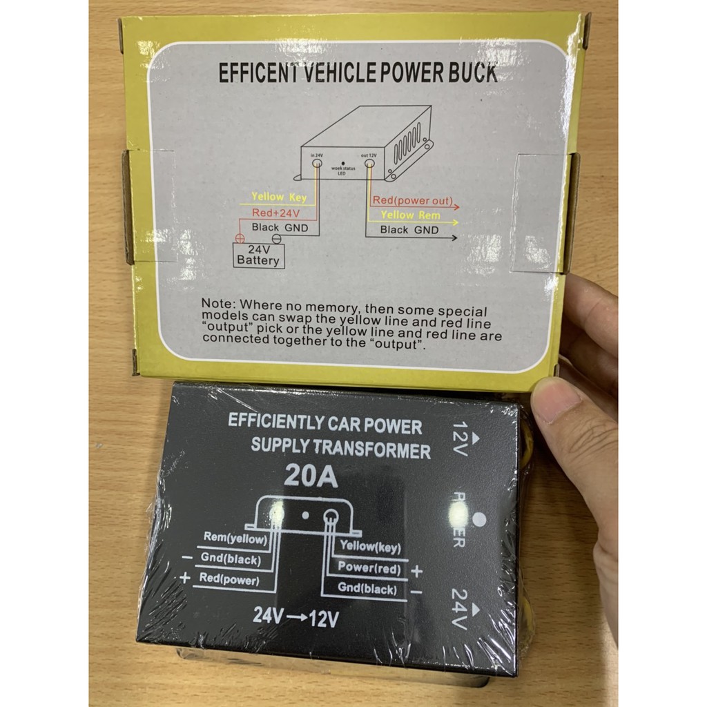 Bộ đổi nguồn 24V-12V cho ô tô 20A, 30A