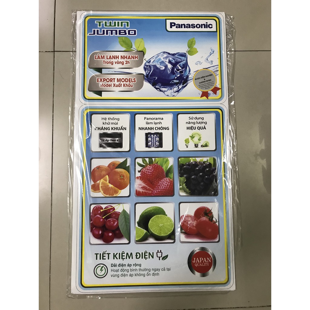 Combo 10 tem dán tủ lạnh Panasonic/ Com 10 miếng dán tủ lạnh Panasonic
