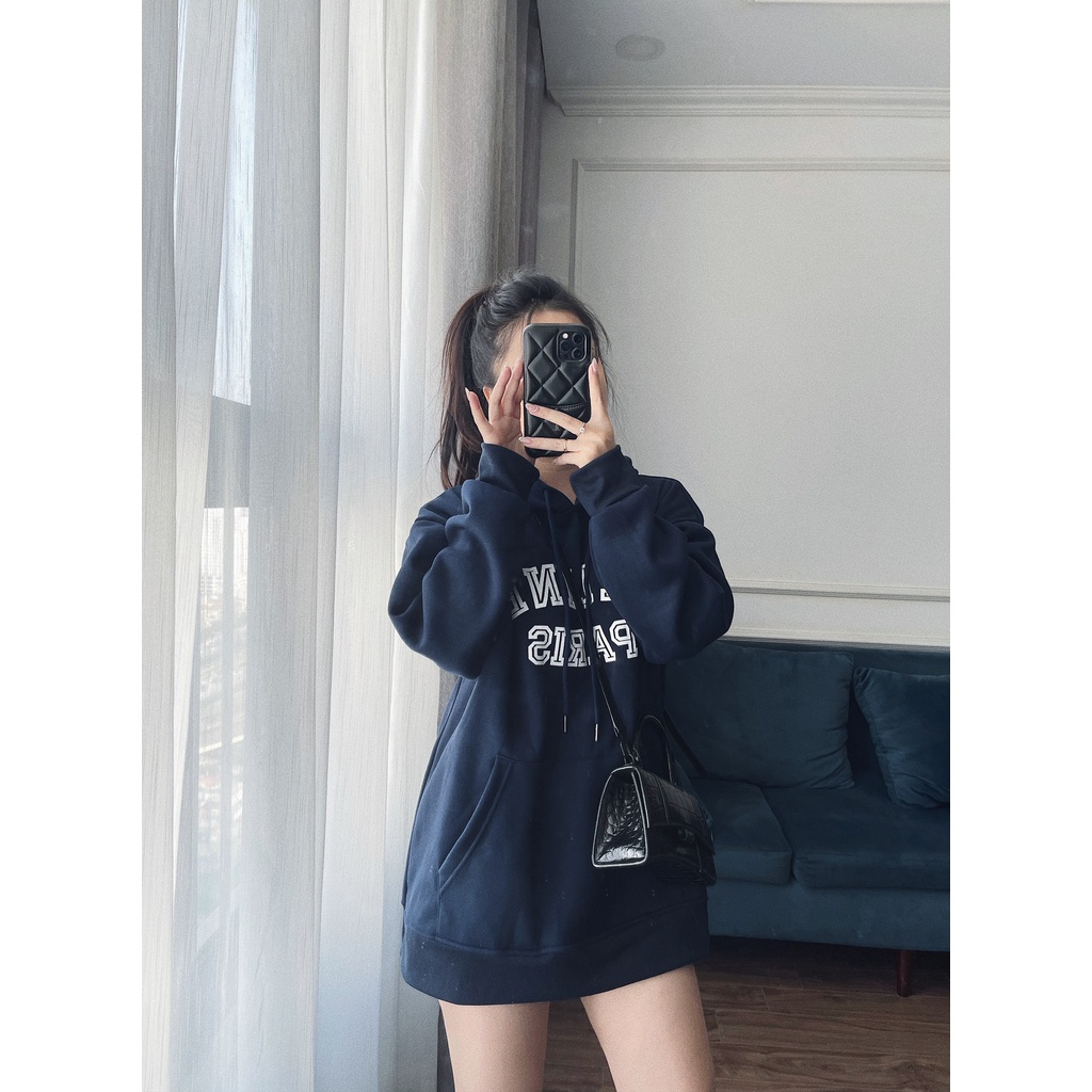 AN149 - ÁO HOODIE MŨ CELLIN PARIS MÀU THAN CHO NỮ | BigBuy360 - bigbuy360.vn