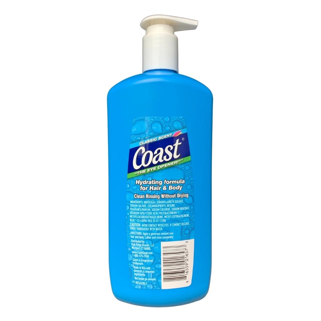 Sữa tắm gội nam Coast Classic Scent nhập khẩu Mỹ chai 946ml