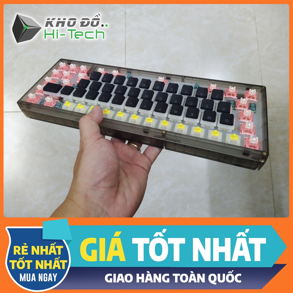 Cụm phím alpha bộ keycap Pudding đen cho bàn phím cơ (cụm phím chữ)