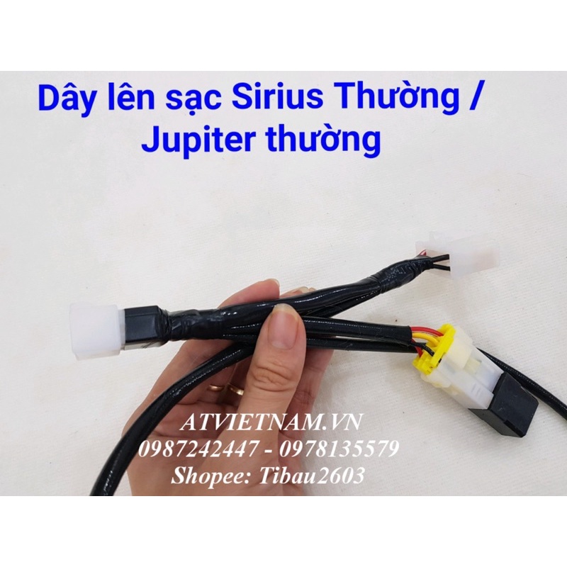 Dây lên sạc chuyển điện bình cho Jupiter / Sirius thường