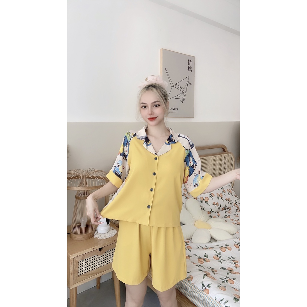 Đồ Bộ Pijama VAYO, Đồ Bộ Nữ Mặc Nhà Ngắn Tay Đẹp Thời Trang Dễ Thương Cao Cấp Quần Short Đùi Dưới 65kg | BigBuy360 - bigbuy360.vn