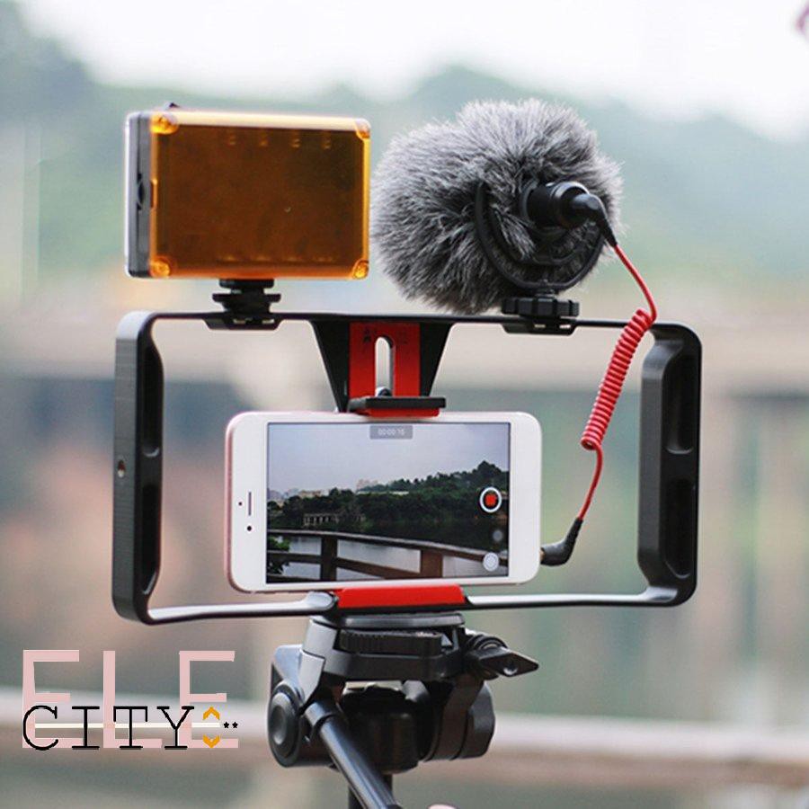 111ele} Video Camera Cage Stabilizer Film Making Rig For Smart Phone Video Rig Bracket | WebRaoVat - webraovat.net.vn