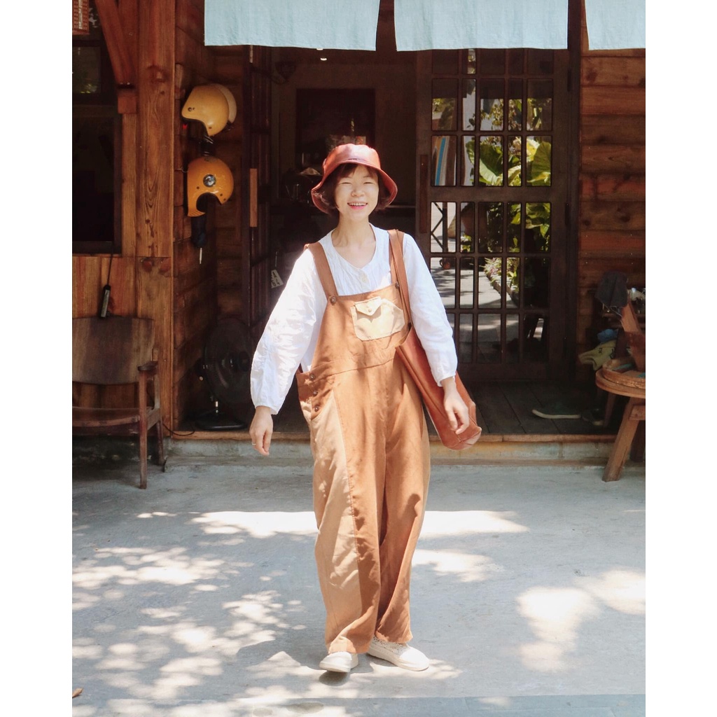 Quần Yếm chất da lộn