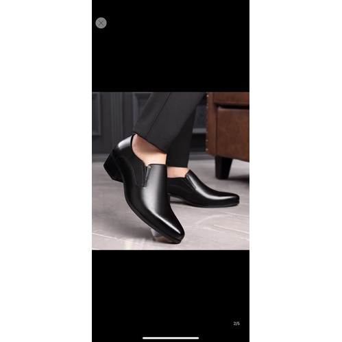 Giầy lười da nam mọi mũi nhọn mới ảnh thật video thật