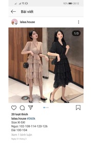 Váy tầng chấm bi bigsize