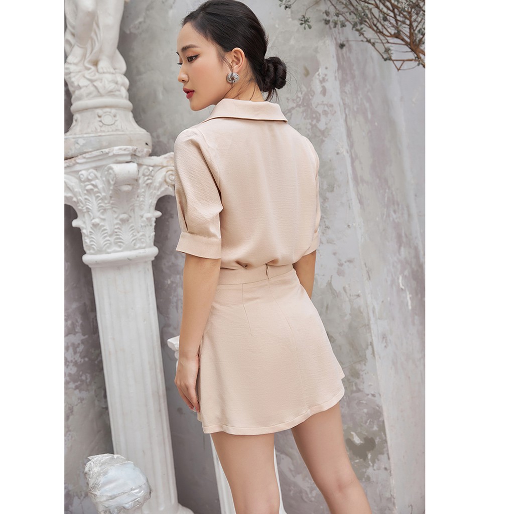 Chân váy chữ A ngắn 92WEAR 3 MÀU, đủ size, túi ốp chéo JAA1108 | BigBuy360 - bigbuy360.vn