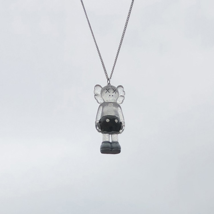 Dây chuyền mặt hoạt hình Kaws Sesame Street phong cách đường phố