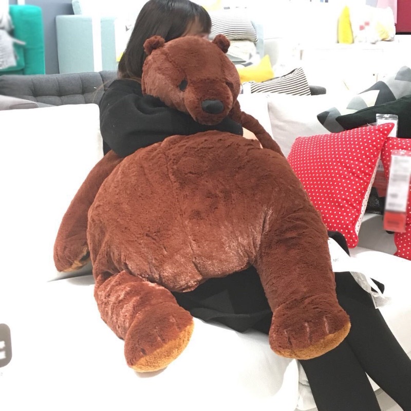 Gấu bông 100cm IKEA DJUNGELSKOG Soft Toy Brown Bear chính hãng 100%