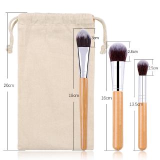 11 pcs/Pack Beauty Tools Makeup Brush Bamboo Handle