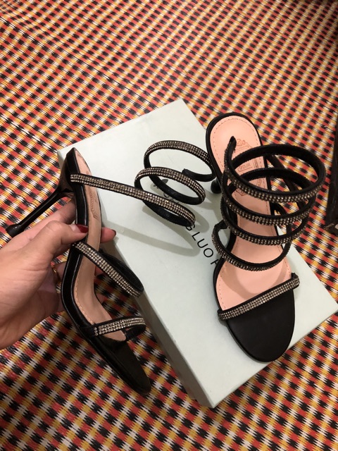 Dép cao đính đá xoắn