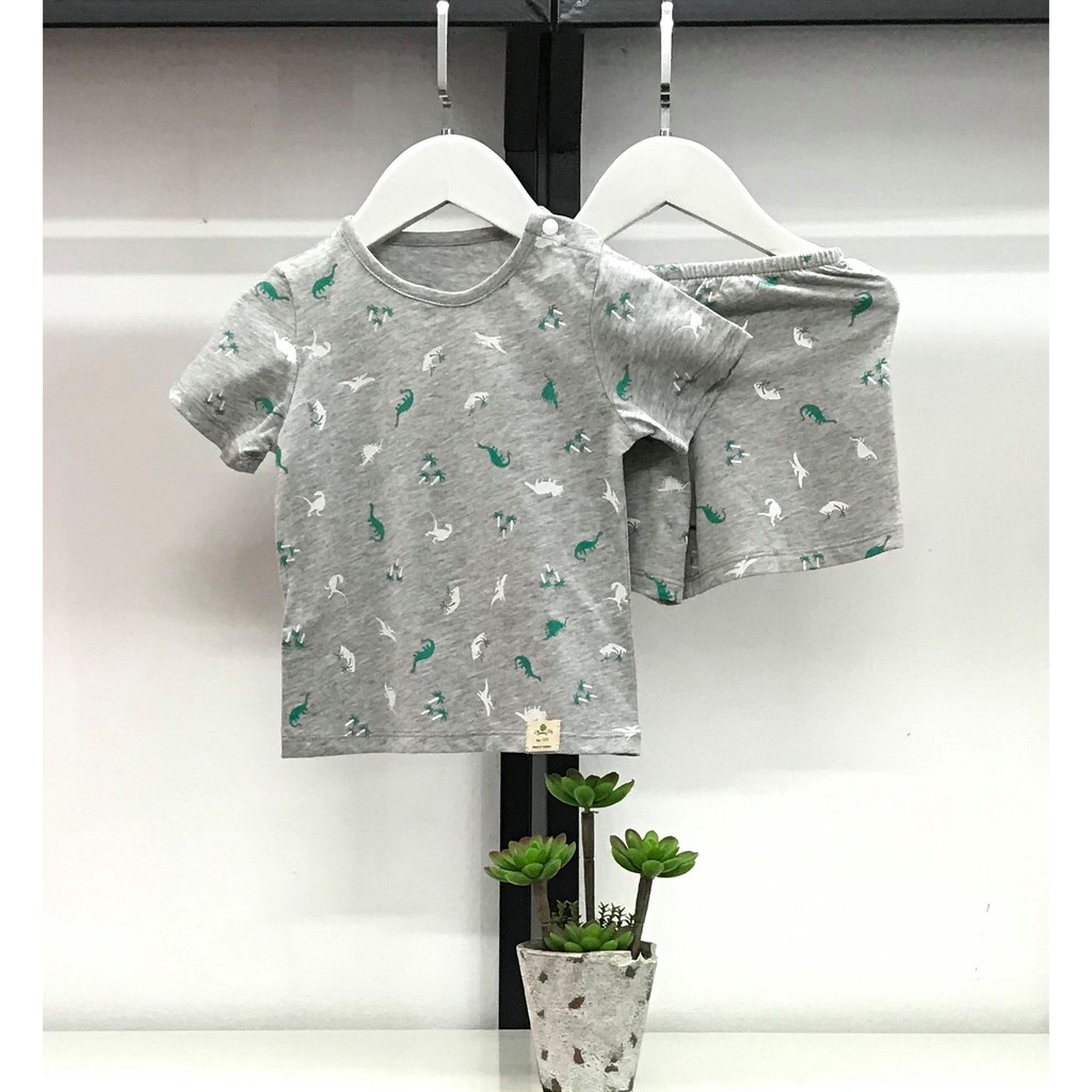 Bộ sơ sinh cúc vai cộc tay Litibaby