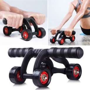Con lăn tập cơ bụng 4 bánh tặng kèm thảm lót gối ! XẢ KHO ! Dụng cụ tập gym thể dục thể thao con lăn tập bụng 4 bánh sas