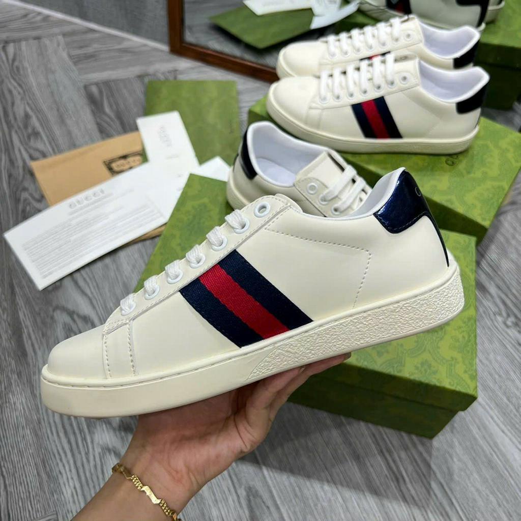 (1991 STORE) 🎁Giày thể thao GC ACE bản 3 sọc bascic cao cấp nam nữ_Giày Gu...ci ĐVH siu xịn full PK