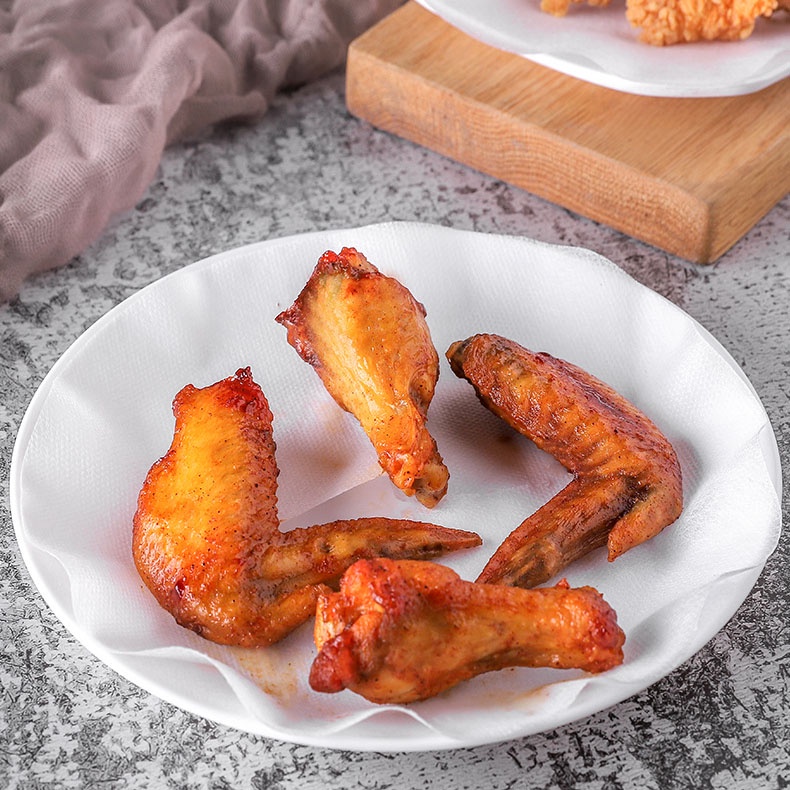 Set 12 giấy thấm dầu hình tròn màu trắng tiện dụng cho nhà bếp