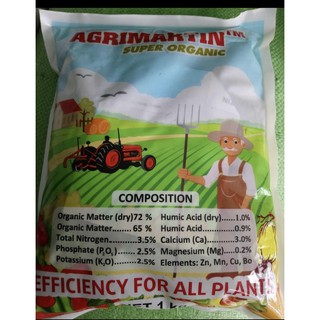 Phân hữu cơ Agrimartin Super Organic gói 1kg