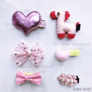 Set kẹp tóc cute cho bé
