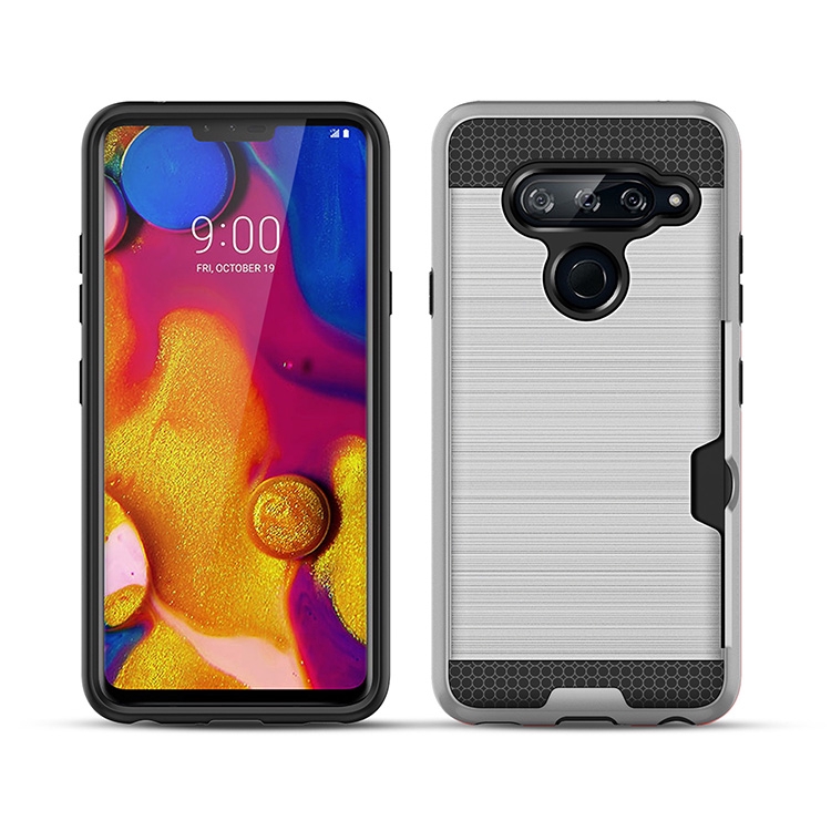 Ốp điện thoại cứng chống sốc có ngăn đựng thẻ cho LG G7 K10 V40 V50