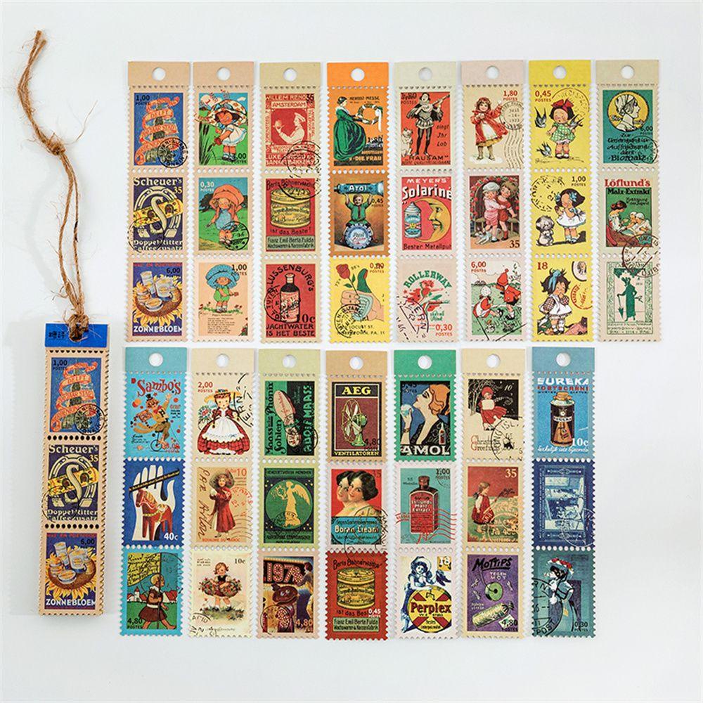 Bộ 45 Hình Dán Trang Trí Nhật Ký Phong Cách Retro