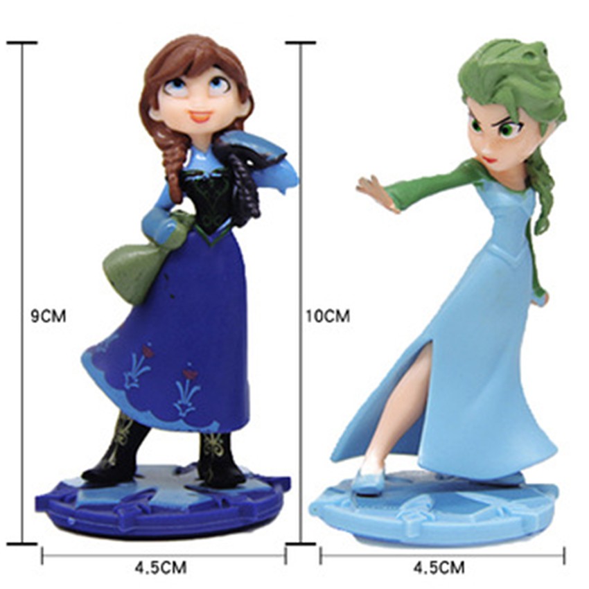Bộ 2 mô hình công chúa Elsa và Anna (cao 9cm) - Frozen New4all