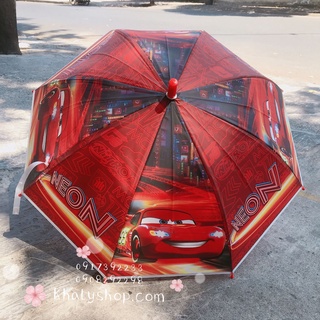 Ô dù nhựa 18" hình xe đua mcqueen car95 màu đỏ có kèn thổi dành cho trẻ em, bé trai - 27ncardis320