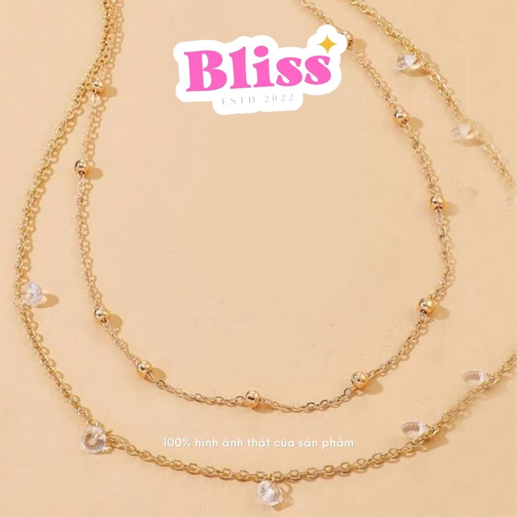 Dây chuyền eo, body chain dạng set 2 sợi dây bi Bliss Accessories