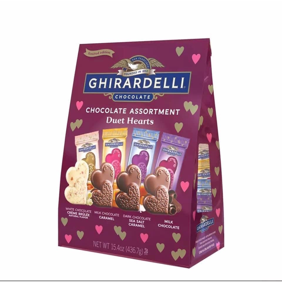 Sô cô la Ghirardelli Chocolate Assortment Duet Hearts 436.7g - Mỹ
