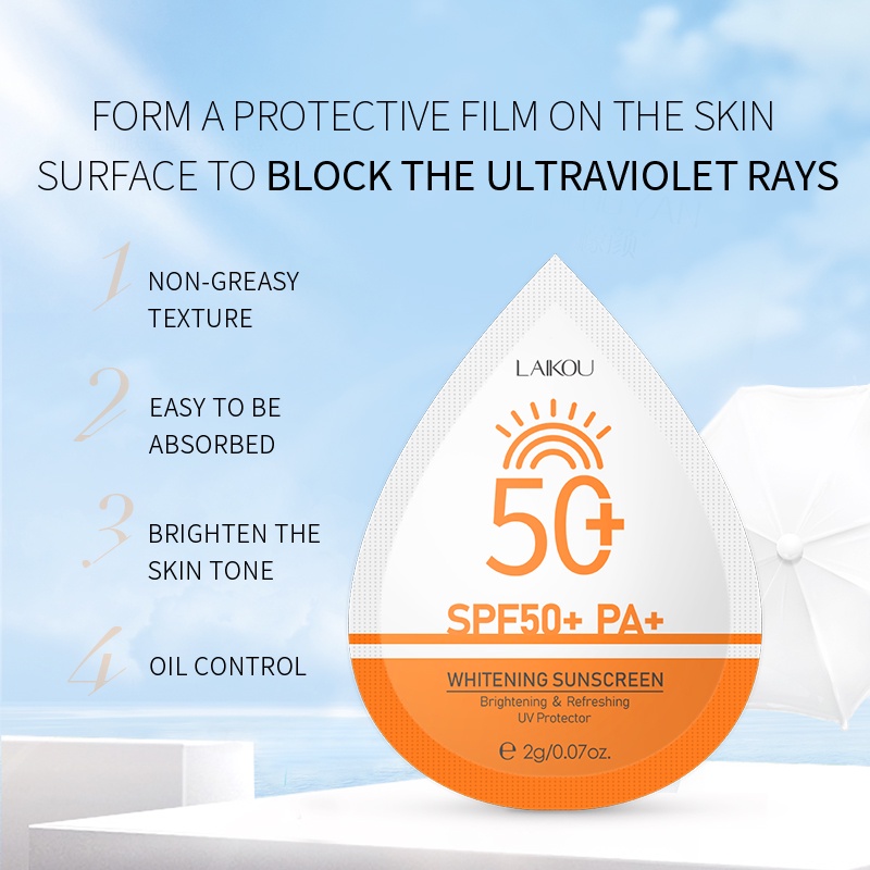 Kem chống nắng LAIKOU bảo vệ chống tia UVA UVB SPF50+ 2g