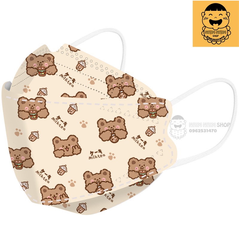 Khẩu trang KF94 họa tiết dễ thương- Bán lẻ một cái