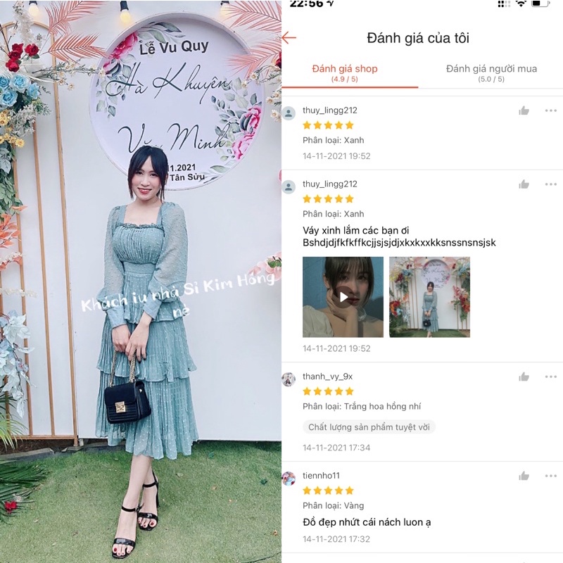 Đầm Thiết kế 3 tầng voan 3D sang trọng Mã 37987
