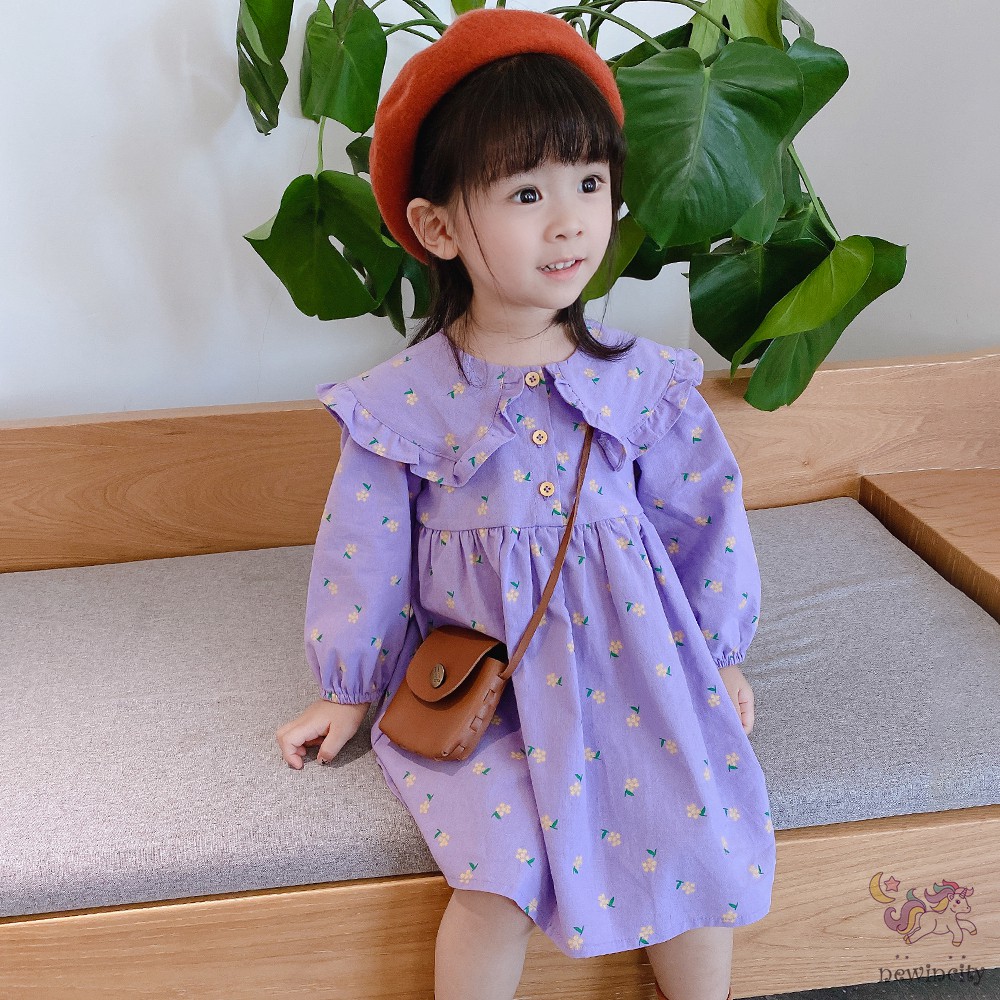 Đầm Công Chúa In Hoa Thời Trang Cho Bé Gái